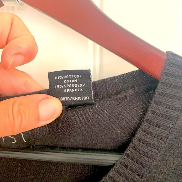 Kersh Black Cotton Blend Long Sleeved Cozy Slim Fit Sweater SZ M - Picture 9 of 11